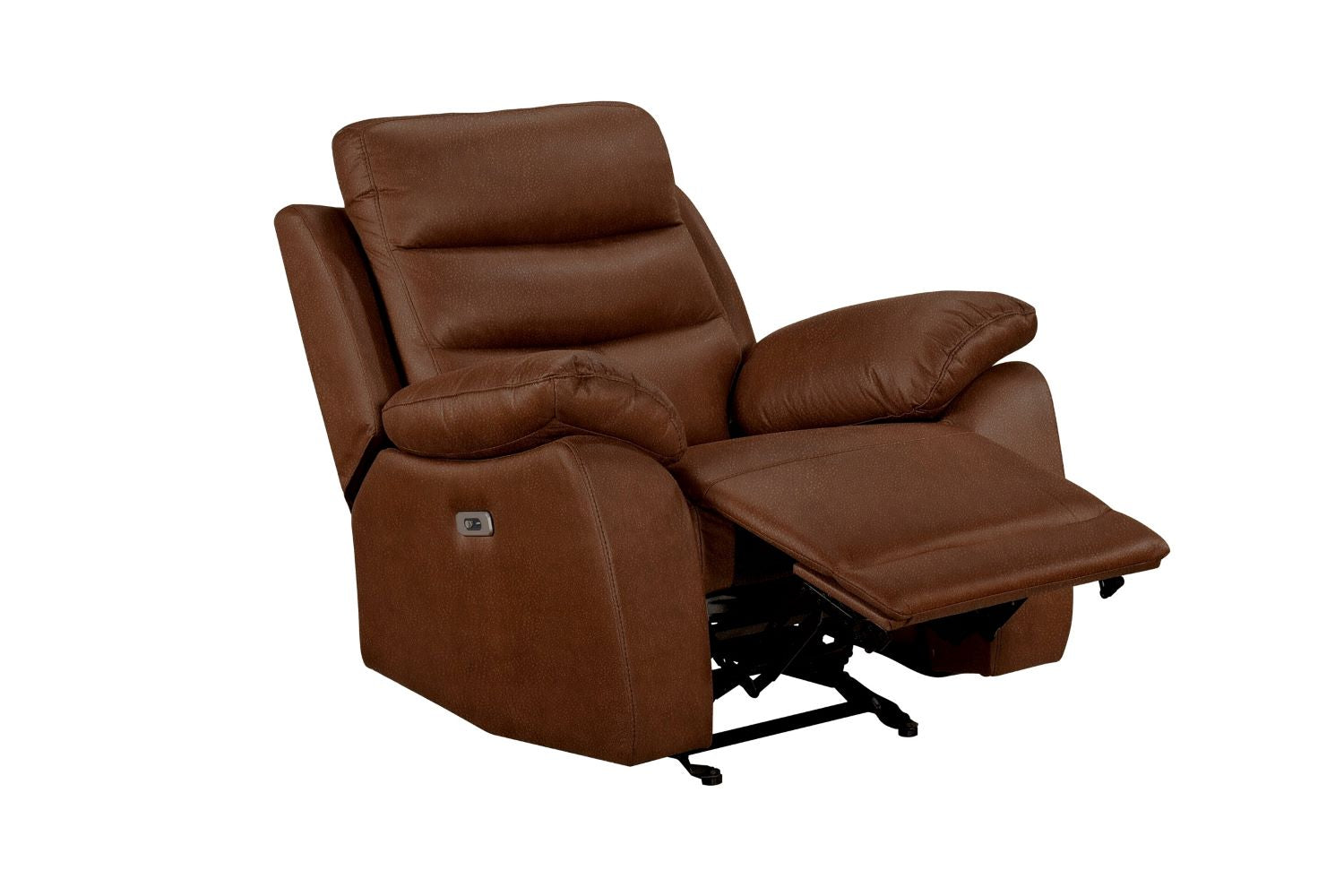 Hammond Brown Soft Polished Microfiber Fabric Power Recliner Set 99090