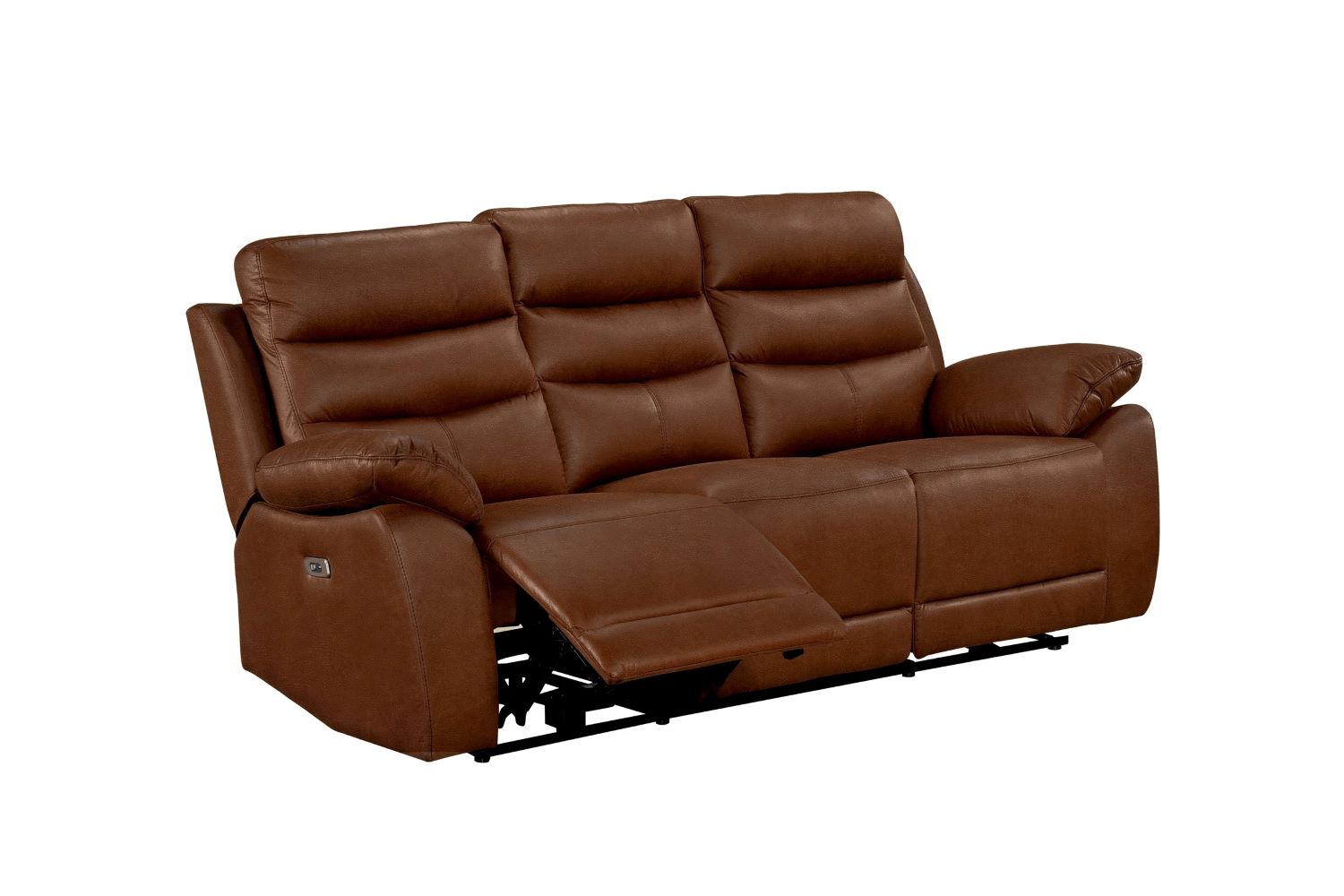 Hammond Brown Soft Polished Microfiber Fabric Power Recliner Set 99090