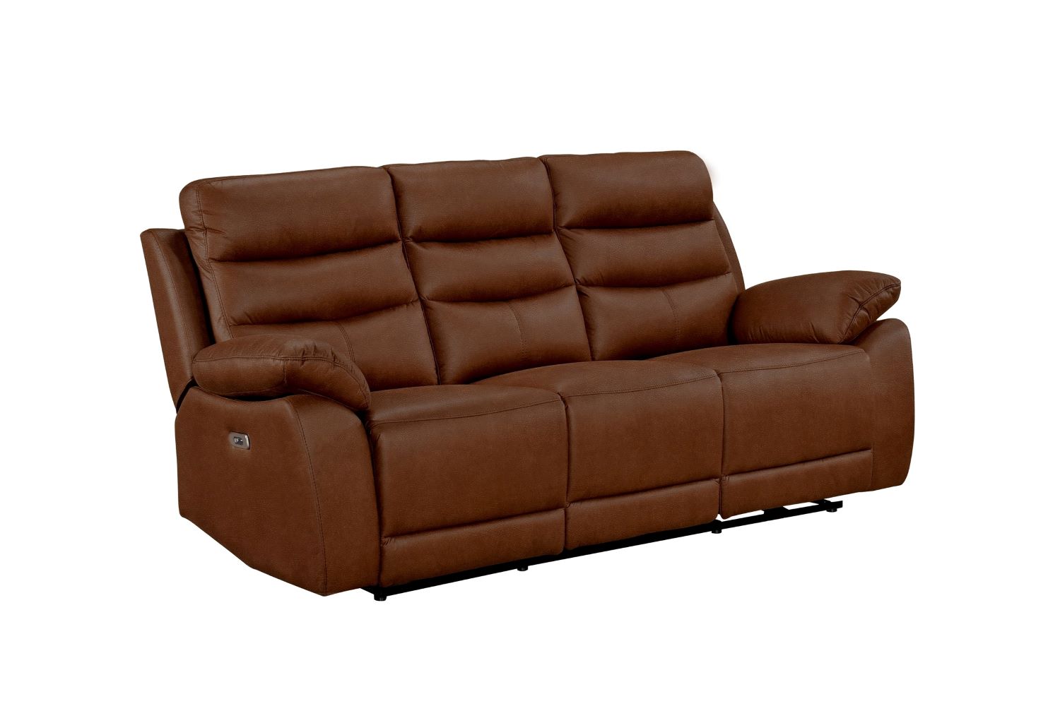 Hammond Brown Soft Polished Microfiber Fabric Power Recliner Set 99090