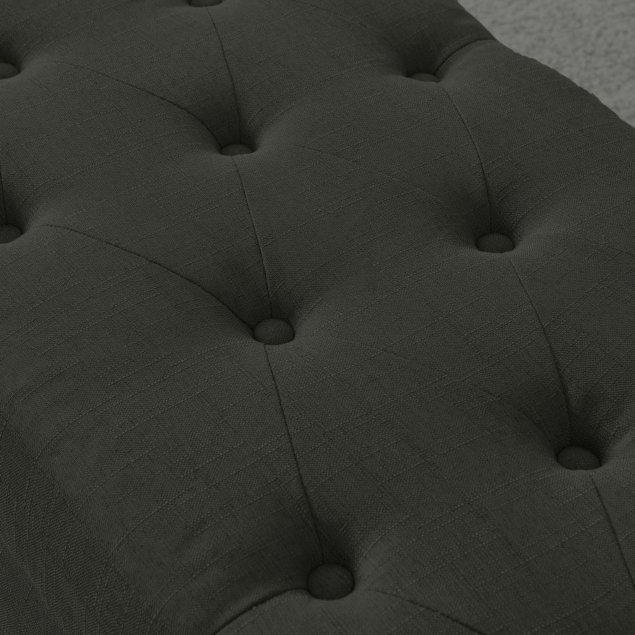 Harper Rectangular Storage Ottoman Bench in Charcoal 402-503