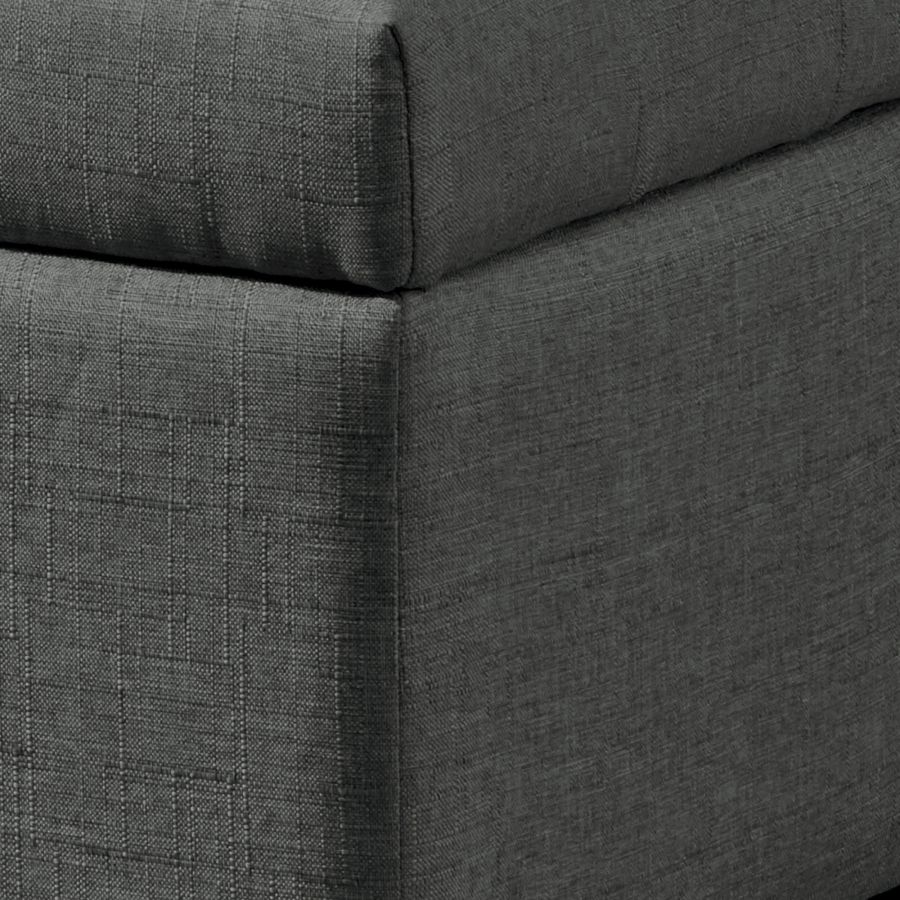 Harper Rectangular Storage Ottoman Bench in Charcoal 402-503