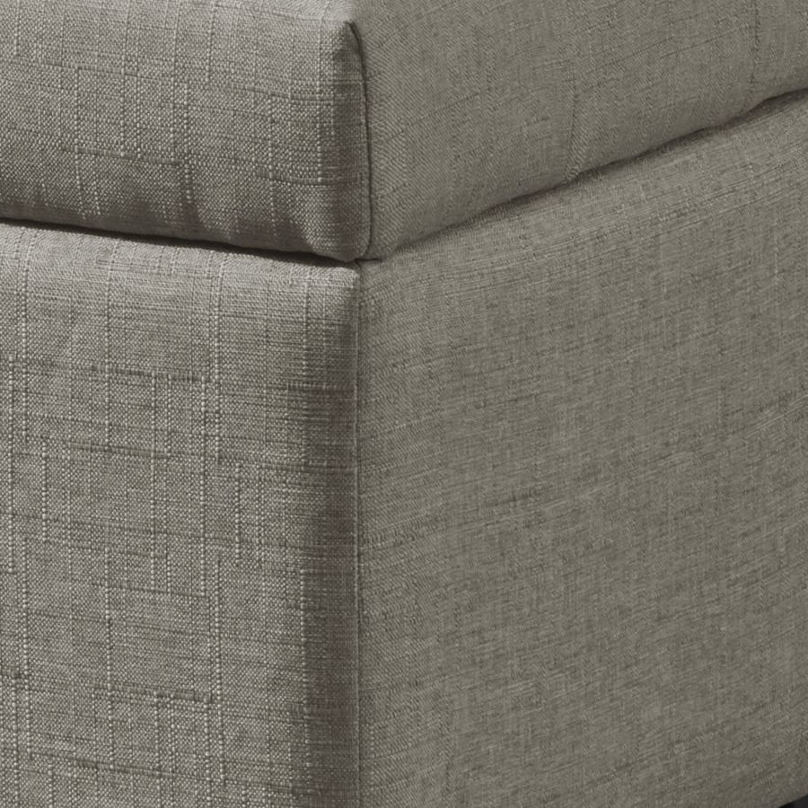 Harper Rectangular Storage Ottoman Bench in Light Grey 402-503