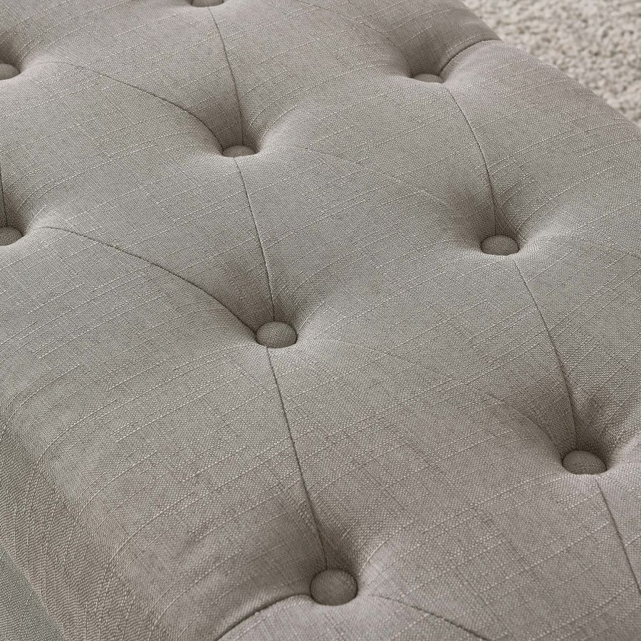 Harper Rectangular Storage Ottoman Bench in Light Grey 402-503