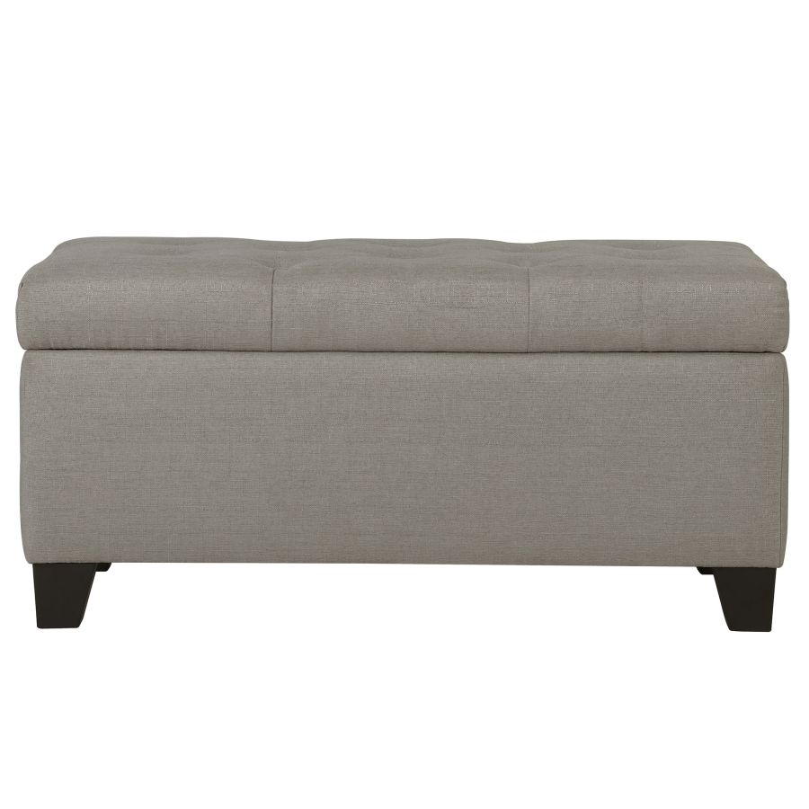 Harper Rectangular Storage Ottoman Bench in Light Grey 402-503