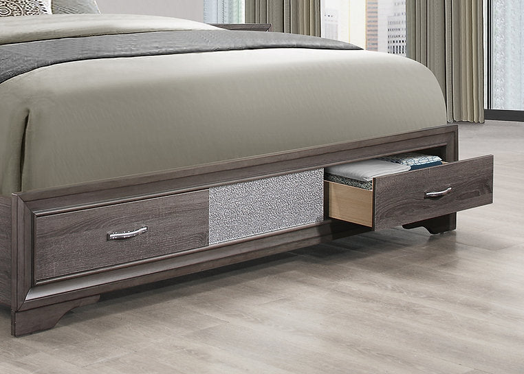 Harper Wooden Grey Bedroom Set