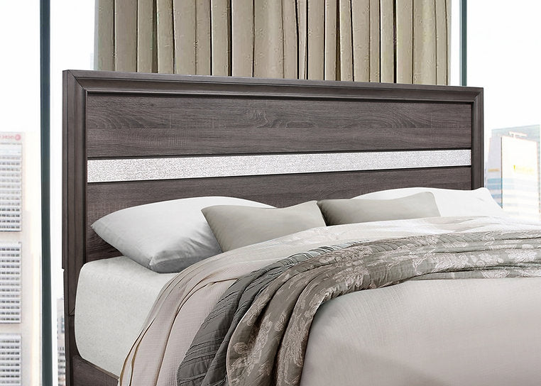 Harper Wooden Grey Bed