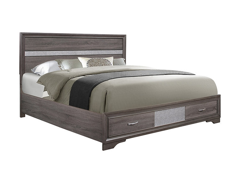 Harper Wooden Grey Bedroom Set