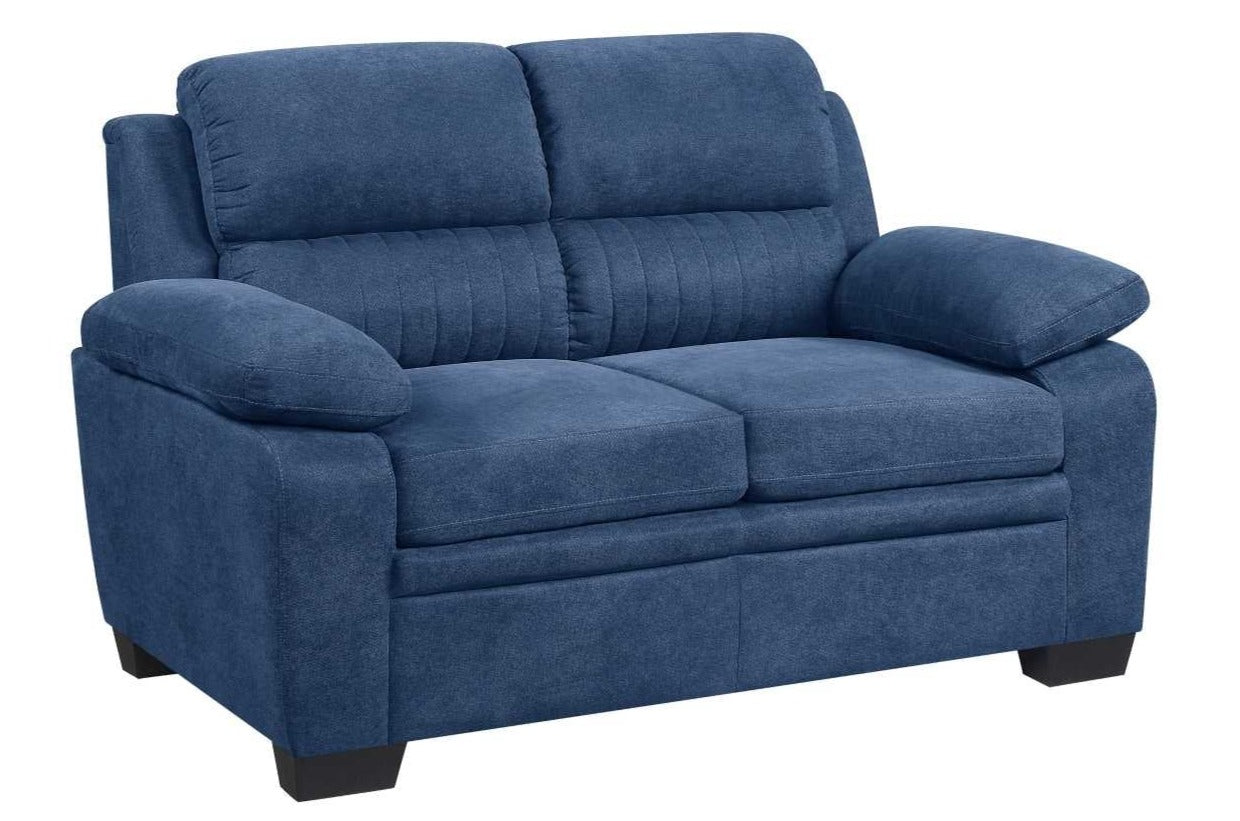 Holleman Blue Fabric Loveseat 9333