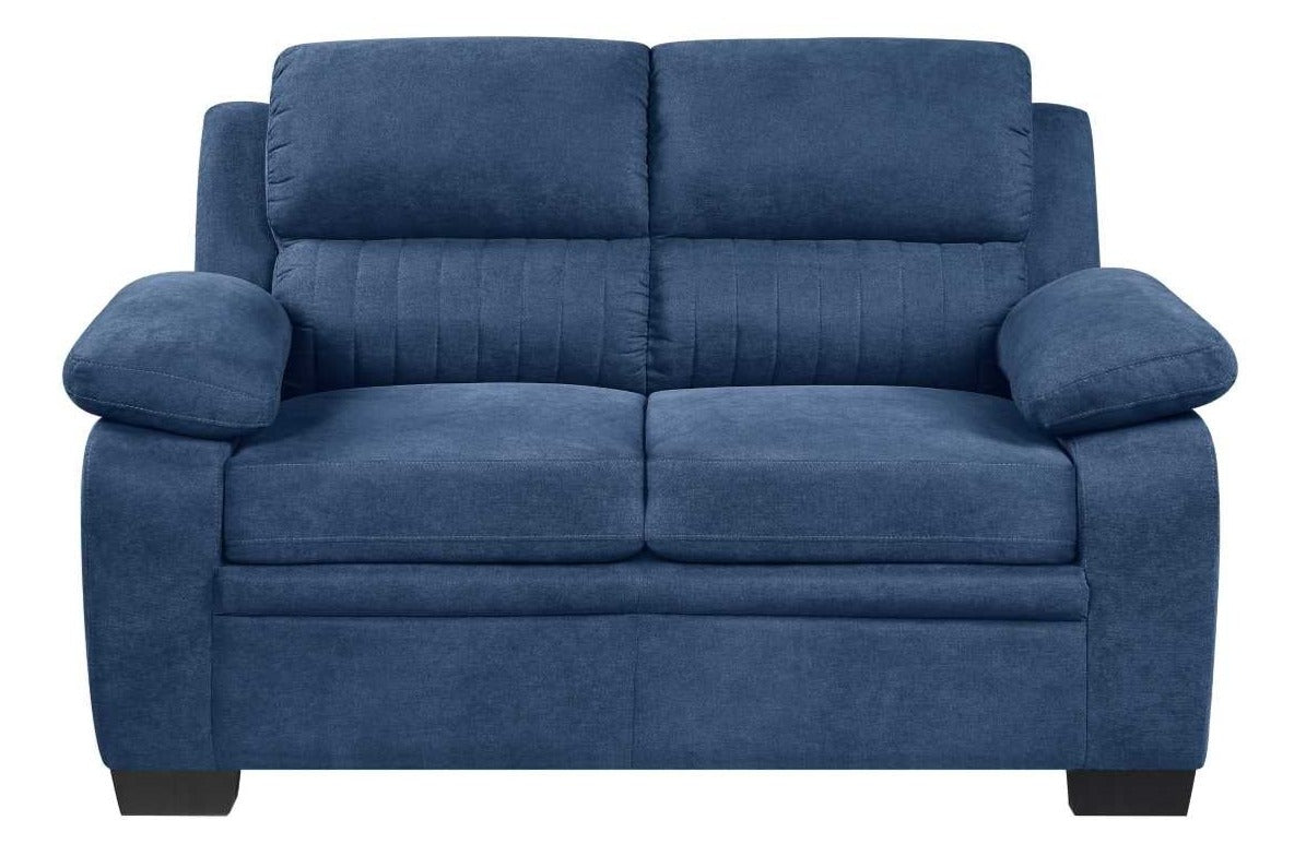 Holleman Blue Fabric Loveseat 9333