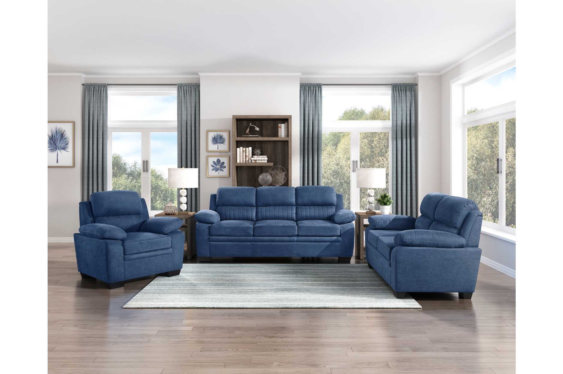 Holleman Blue Fabric Chair 9333