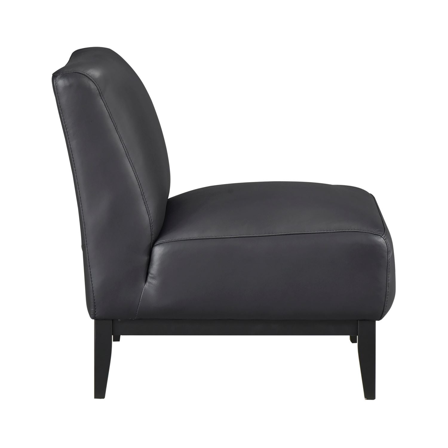 Houghton Black Top Grain Leather Accent Chair 1129