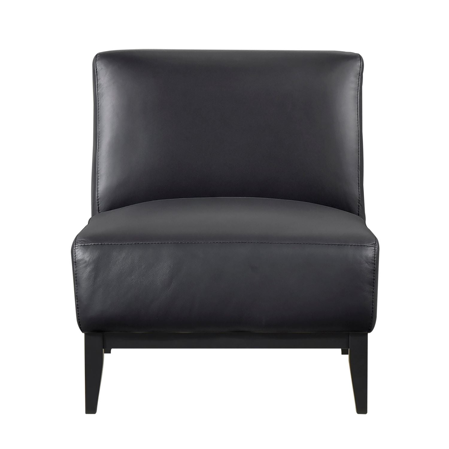Houghton Black Top Grain Leather Accent Chair 1129