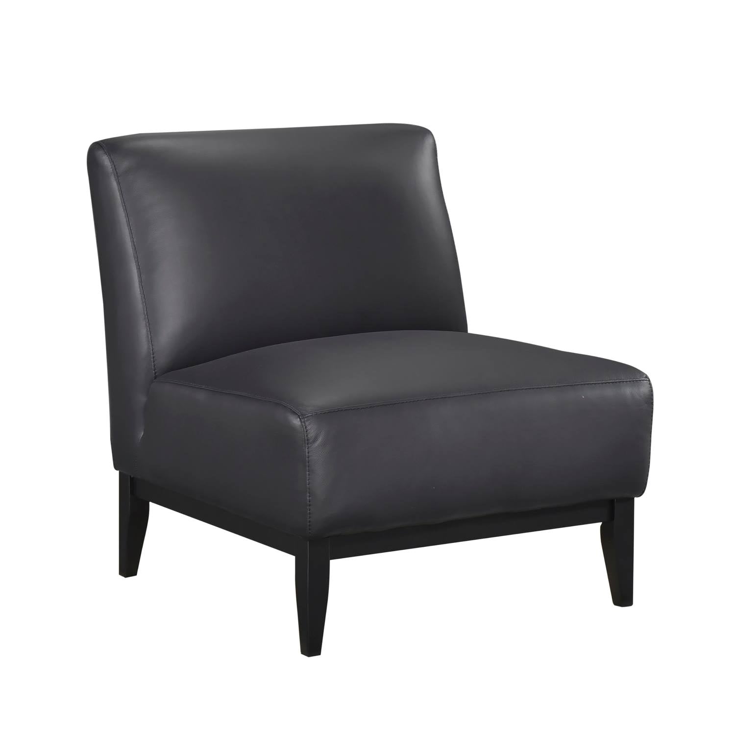 Houghton Black Top Grain Leather Accent Chair 1129