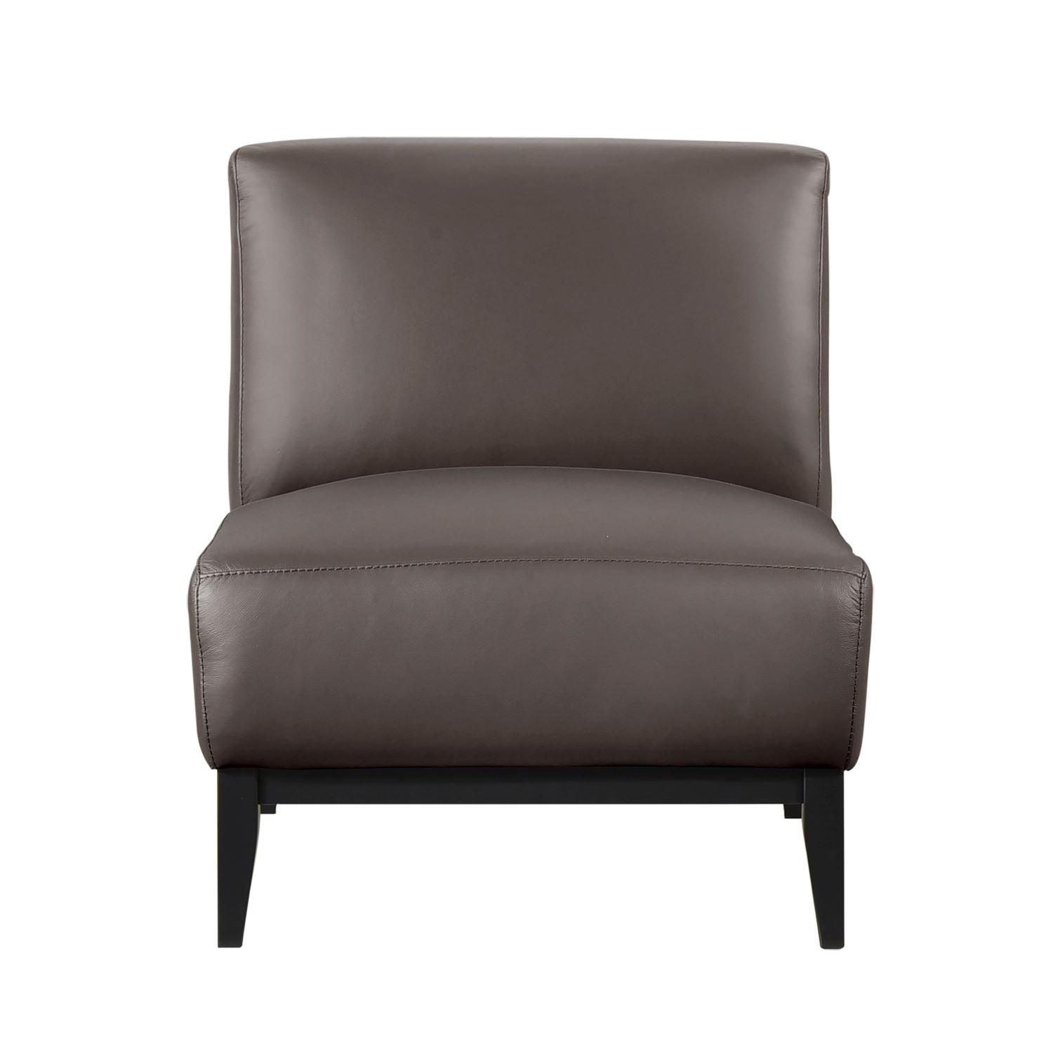 Houghton Dark Brown Top Grain Leather Accent Chair 1129