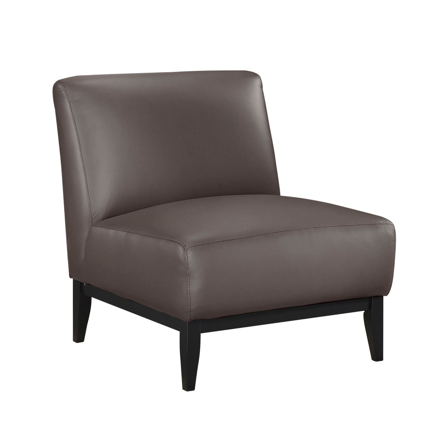 Houghton Dark Brown Top Grain Leather Accent Chair 1129