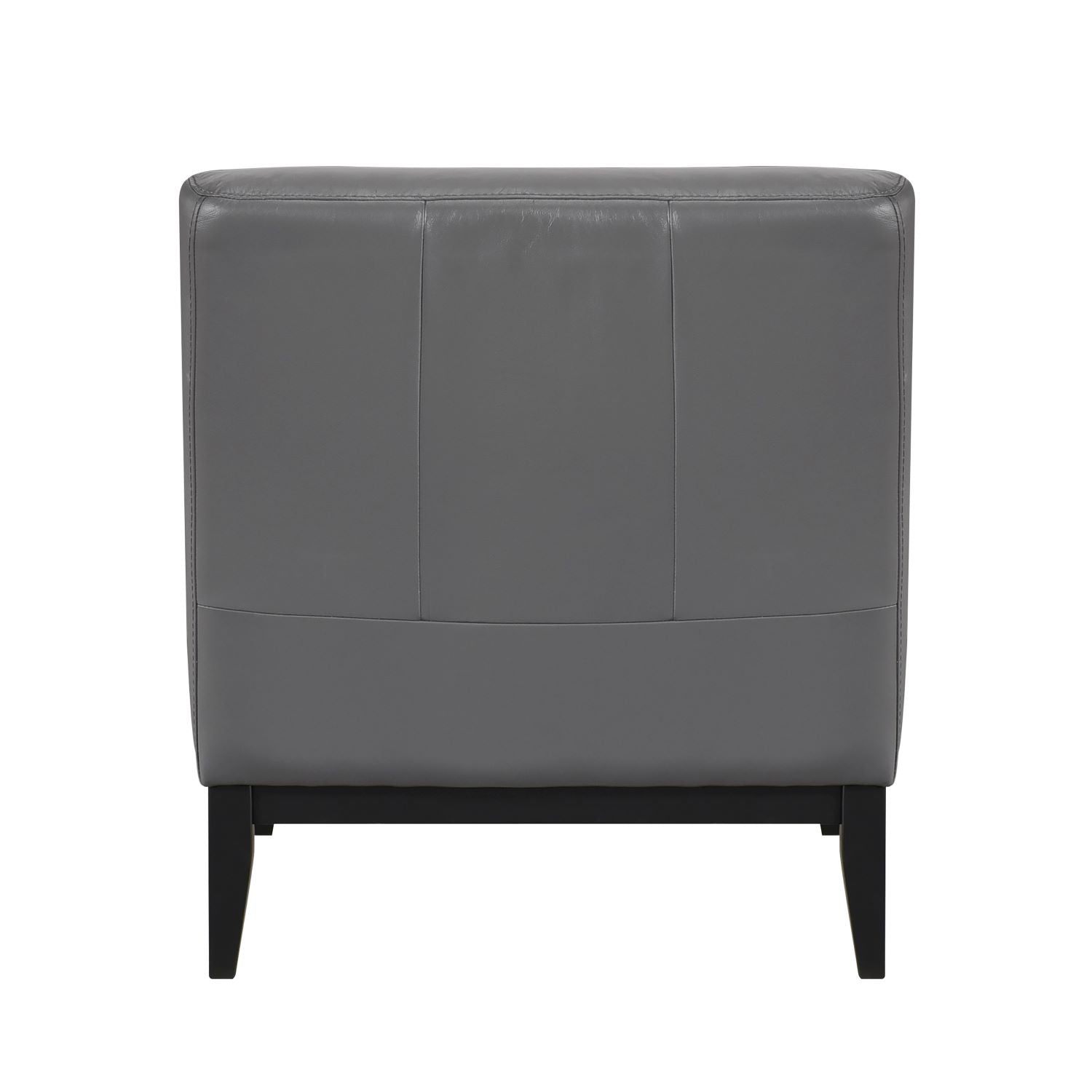 Houghton Dark Grey Top Grain Leather Accent Chair 1129