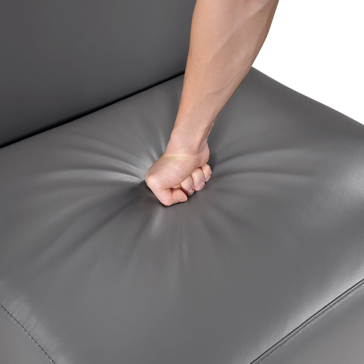 Houghton Dark Grey Top Grain Leather Accent Chair 1129