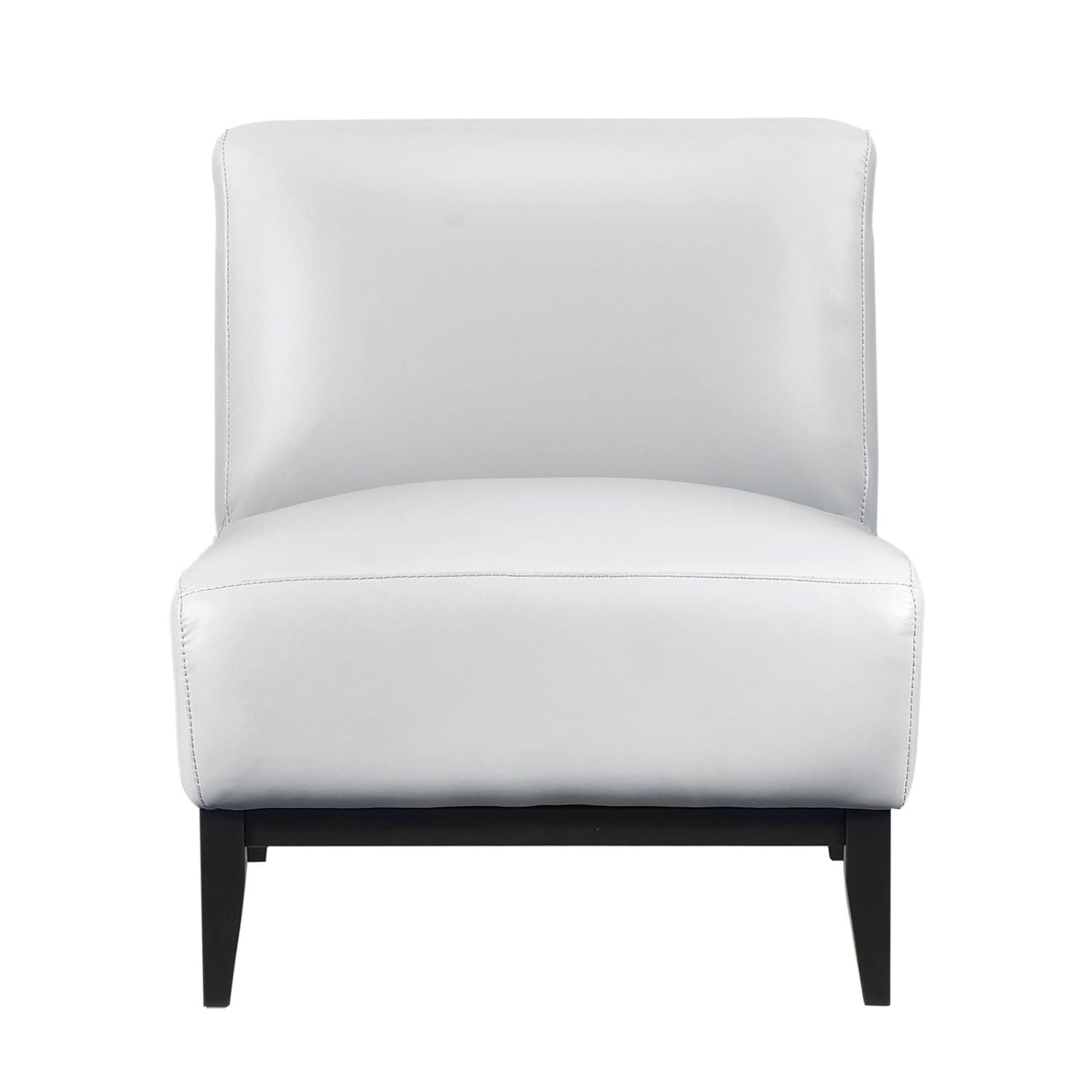 Houghton Silver Top Grain Leather Accent Chair 1129