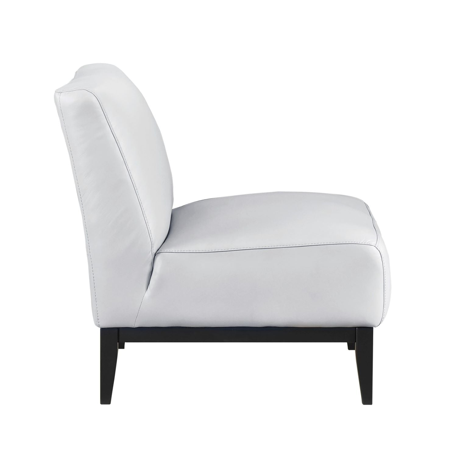 Houghton Silver Top Grain Leather Accent Chair 1129