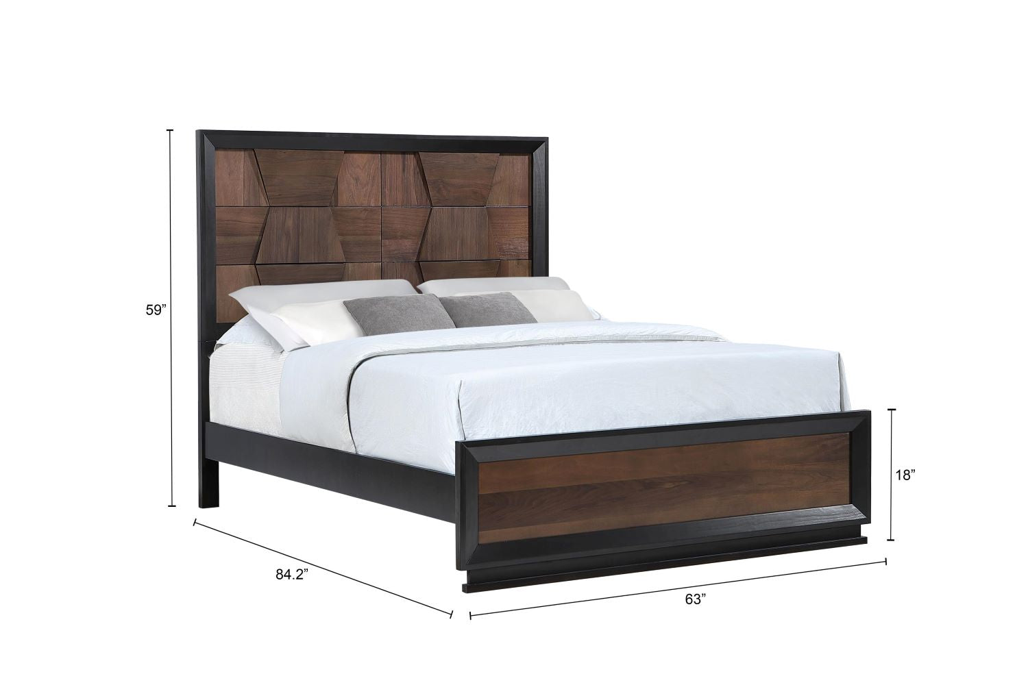 Houston Walnut Wooden Bedroom Set 1991