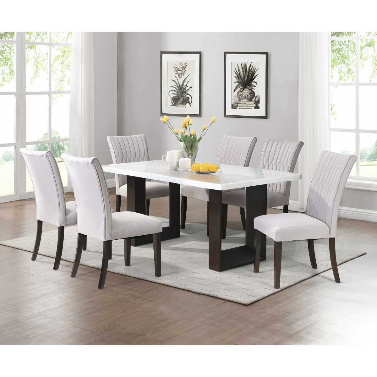 Hyperion Marble Dining Table with 6 chairs 5766