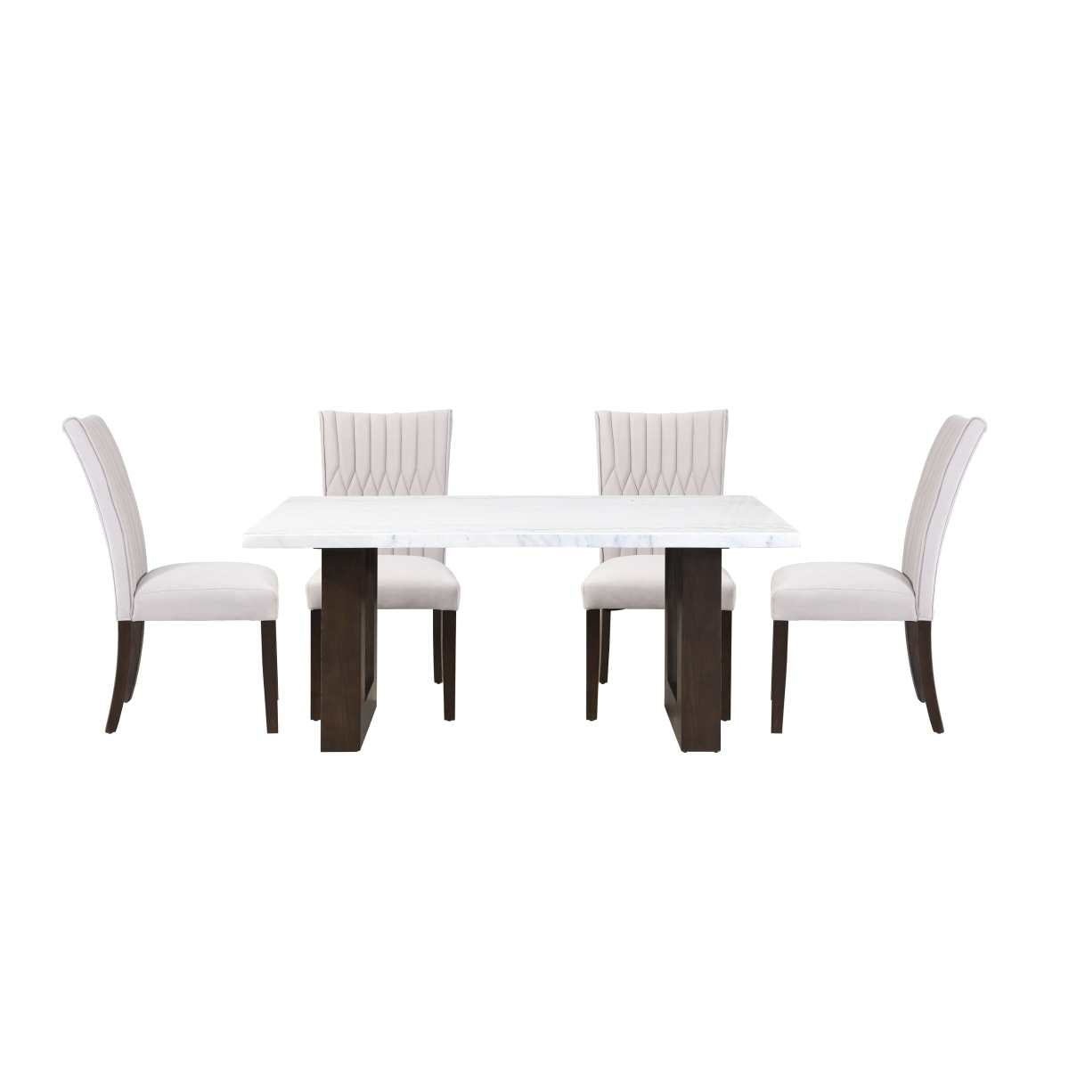 Hyperion Marble Dining Table with 4 Chairs 5766
