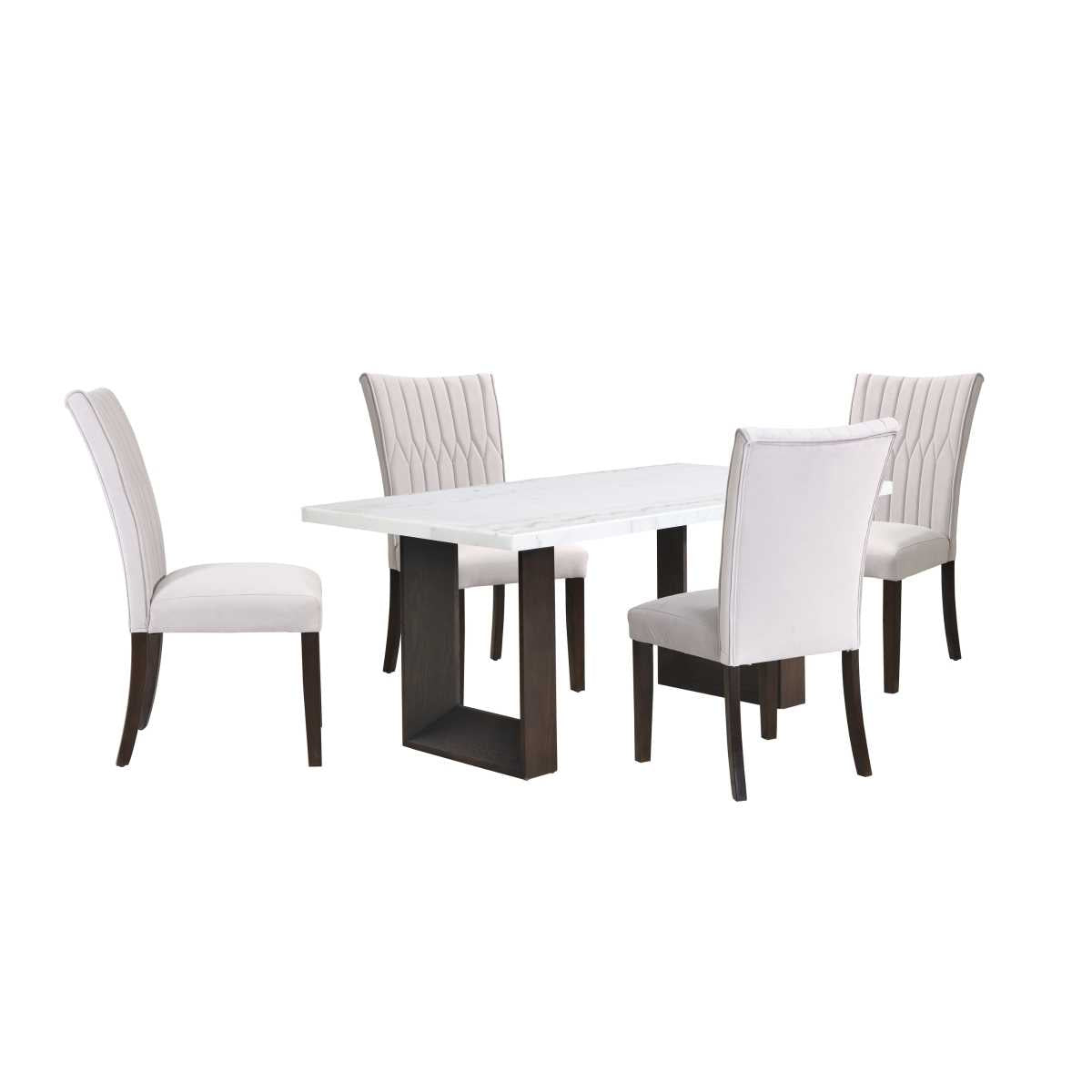 Hyperion Marble Dining Table with 4 Chairs 5766