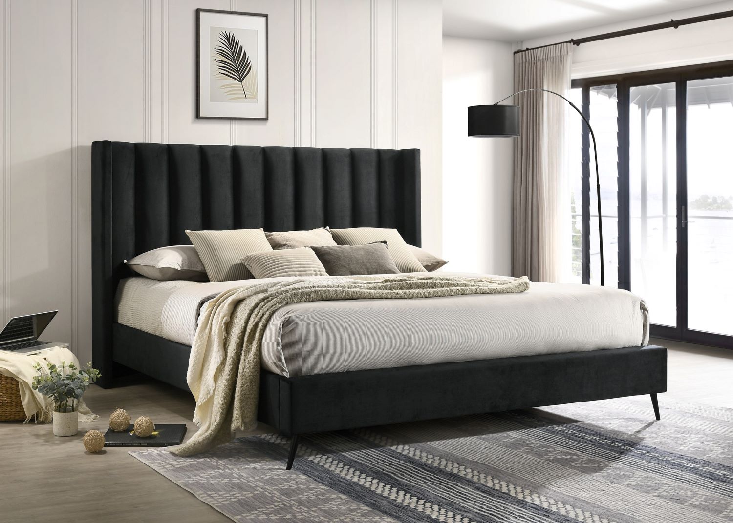 Black Velvet Bed 5231