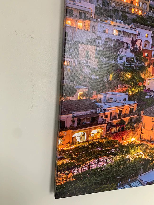 Vibrant Amalfi Coast Canvas Art 36" x 48"