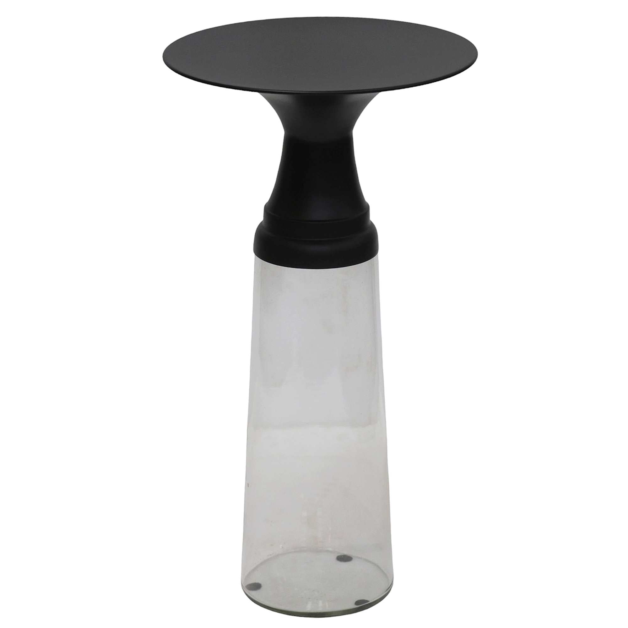 Indigo Accent Table In Clear & Black 501-308CL ( OPEN BOX )