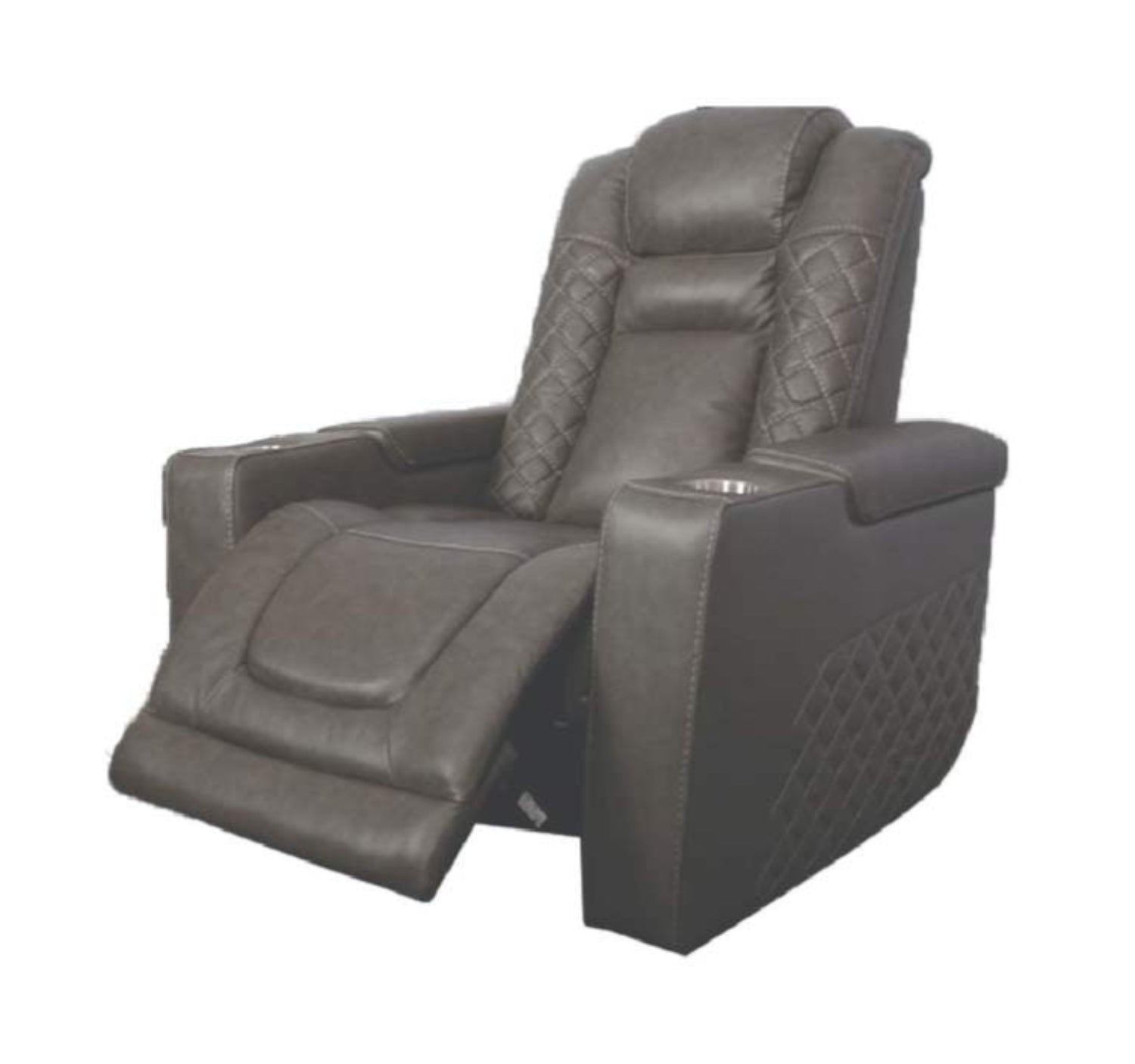 Inox Power Reclining Chair Top Grain Leather Grey 2775