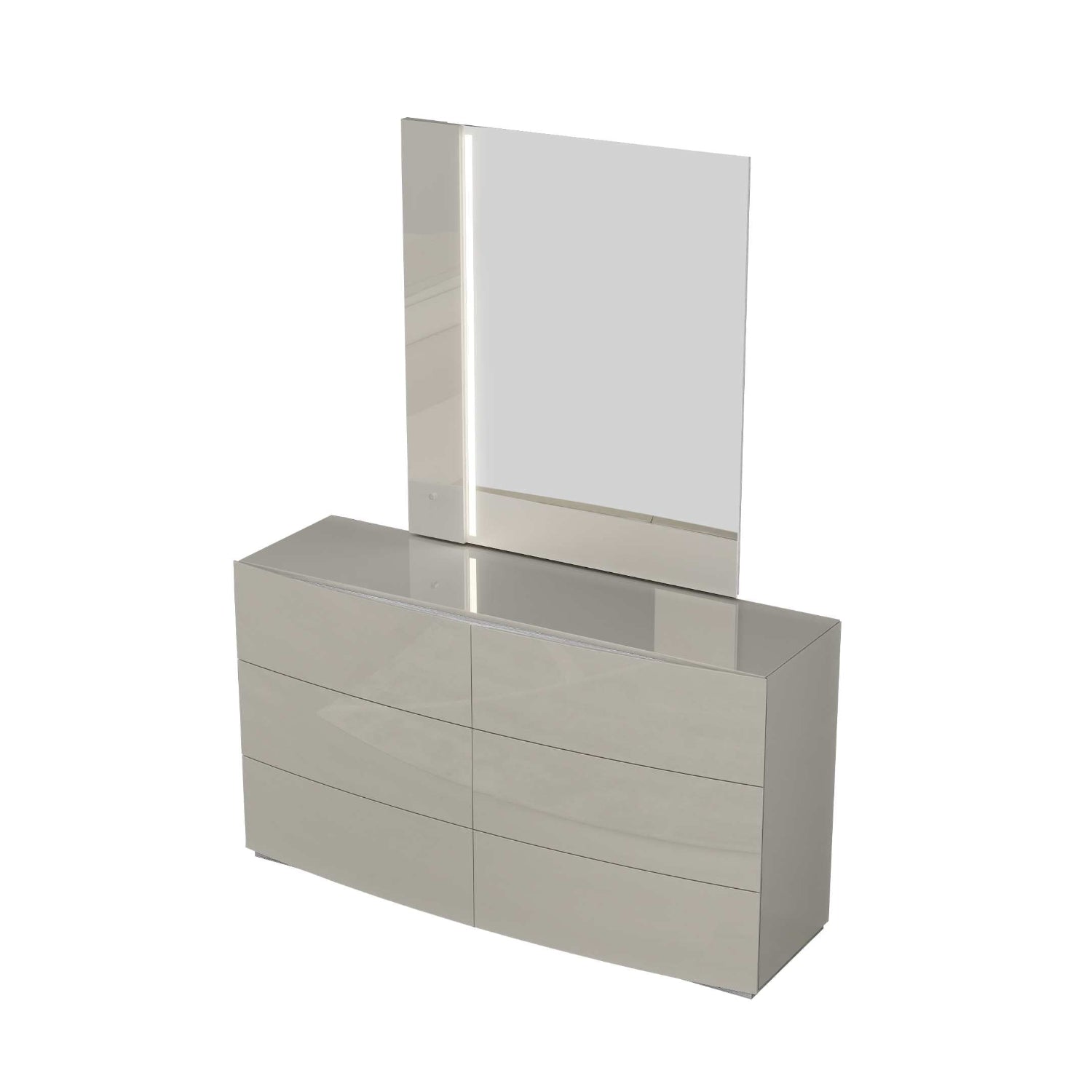 Jaice Hydraulic Lift High Gloss Lacquer Bedroom Set Grey SB73