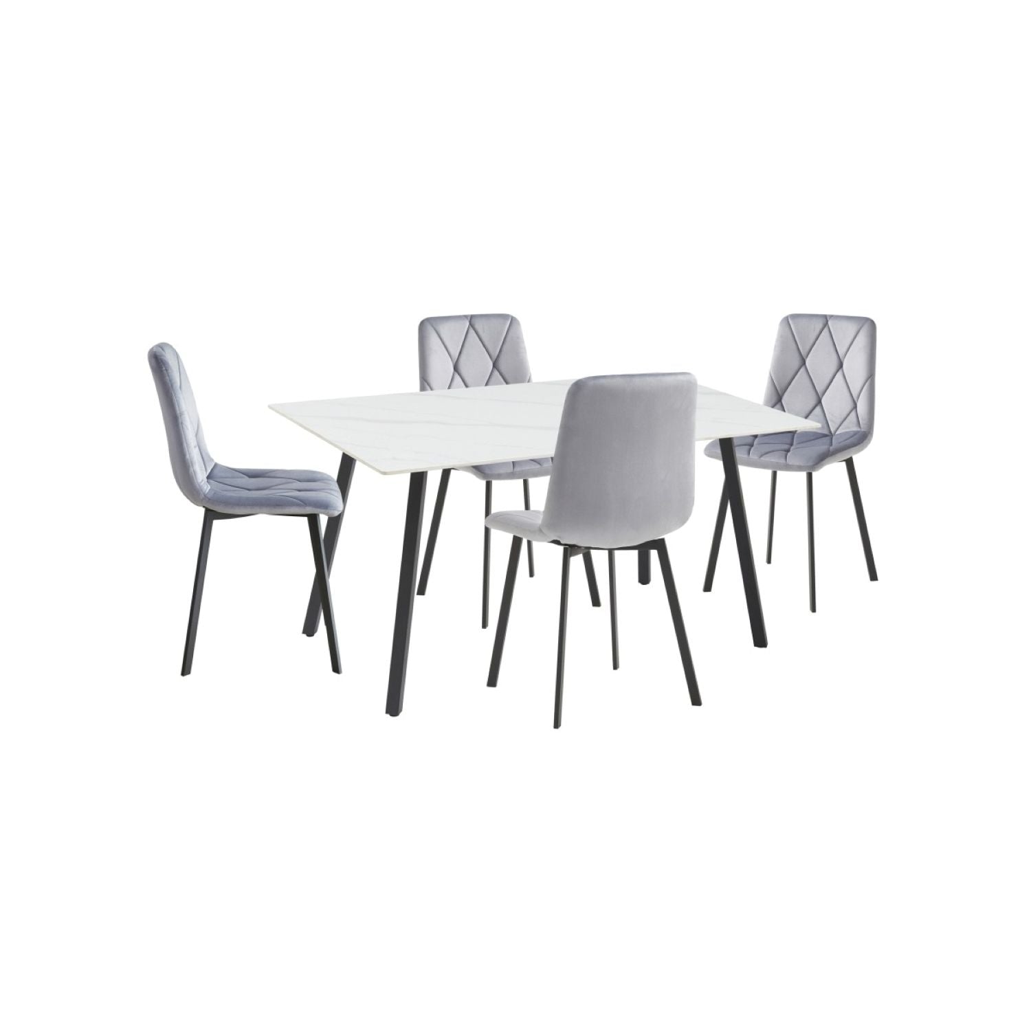 Jolie 5 PC Sintered Stone Top Dining Set 6886