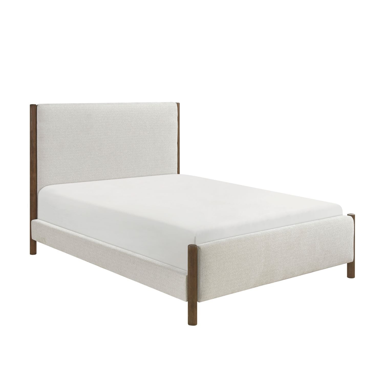 Julian Beige Chenille Fabric Bed 1587