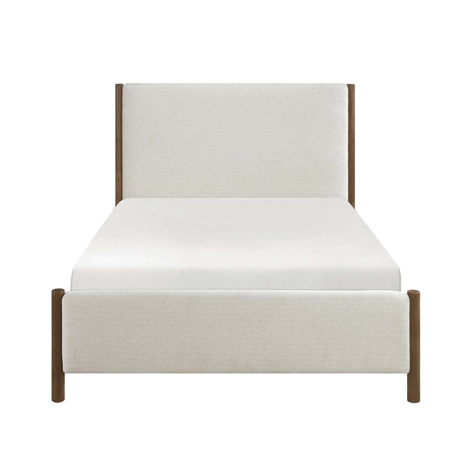 Julian Beige Chenille Fabric Bed 1587