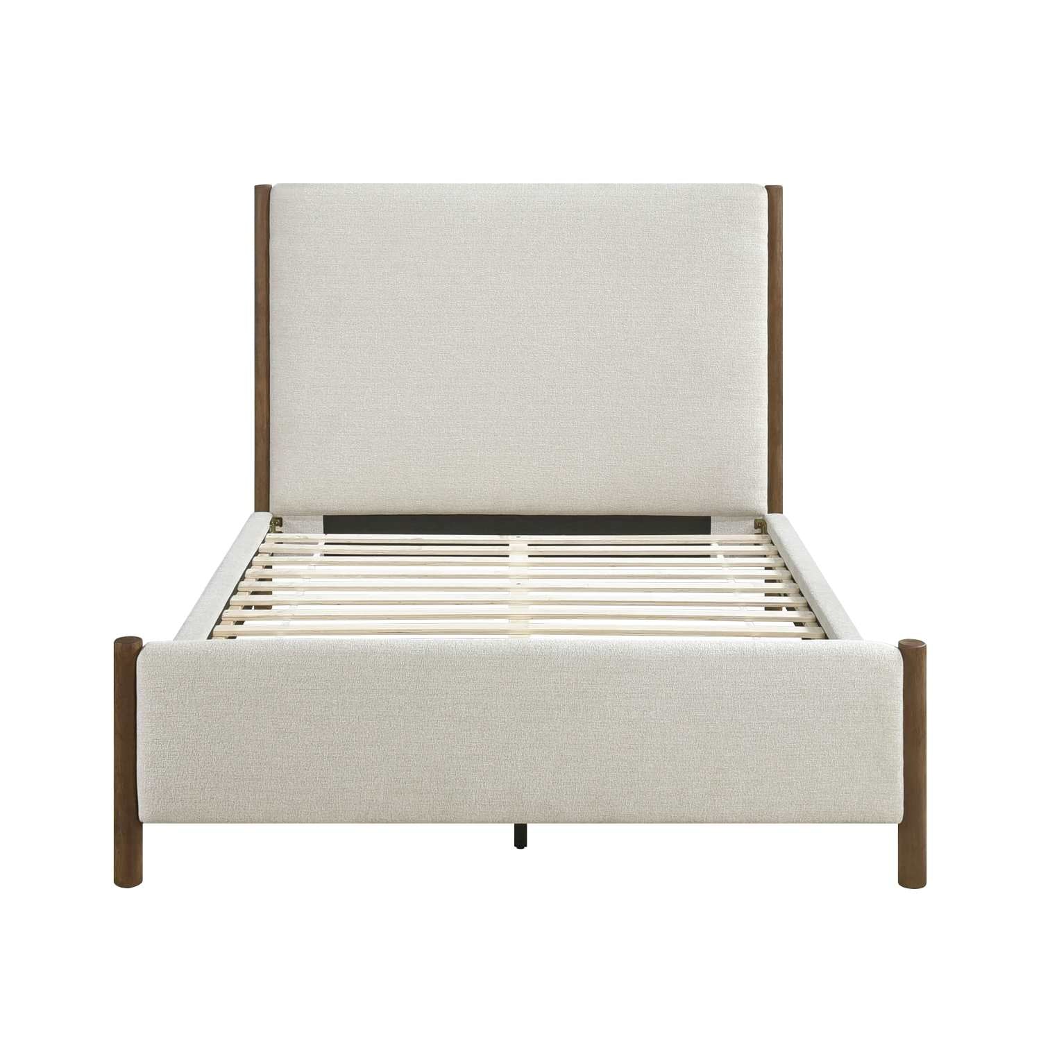 Julian Beige Chenille Fabric Bed 1587