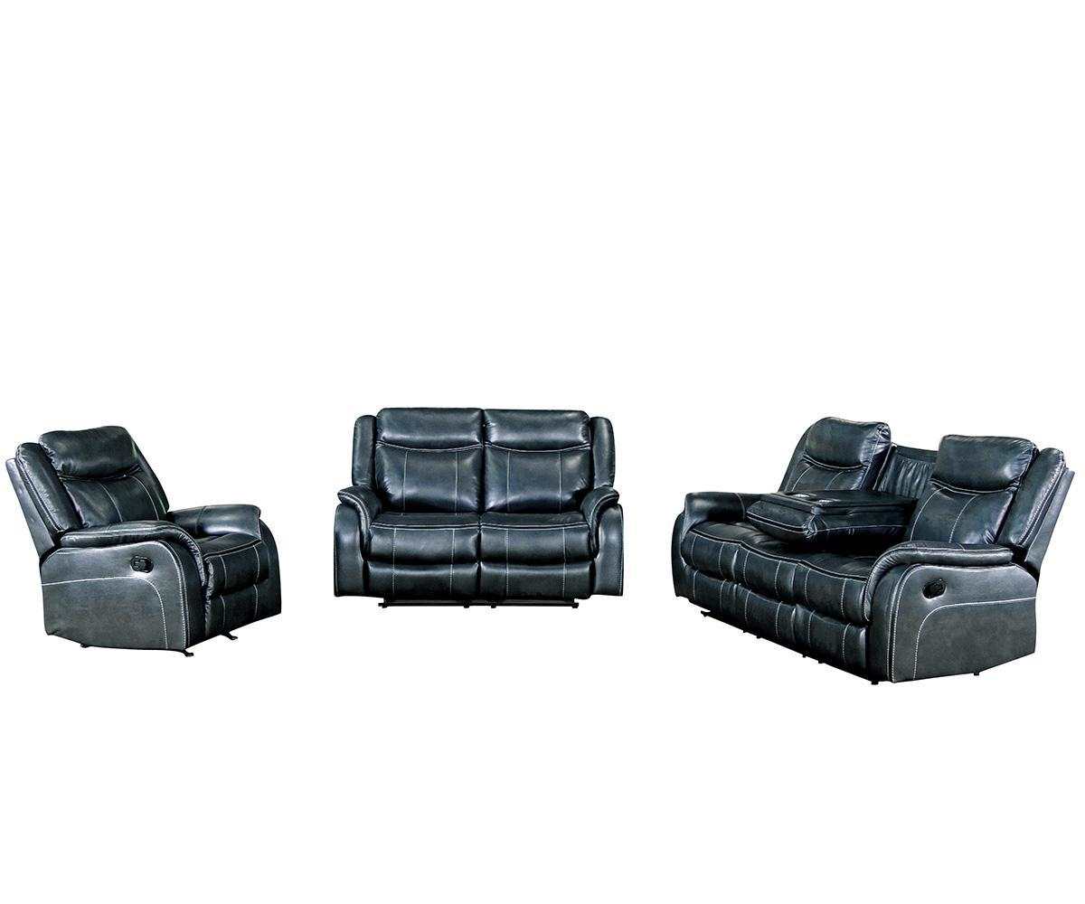 Kale Manual Recliner Sofa Collection Charcoal Grey 422600