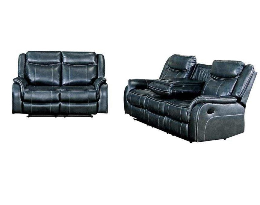 Kale Manual Recliner Sofa Collection Charcoal Grey 422600