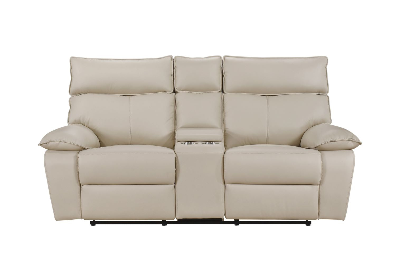 Kandra Top Grain Leather Manual Recliner Sofa Set with Lever 99087BEG