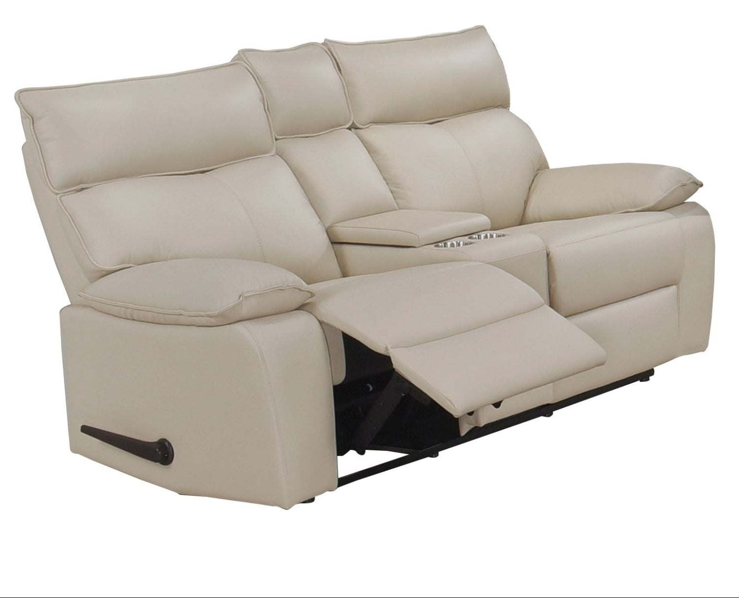 Kandra Top Grain Leather Manual Recliner Sofa Set with Lever 99087BEG