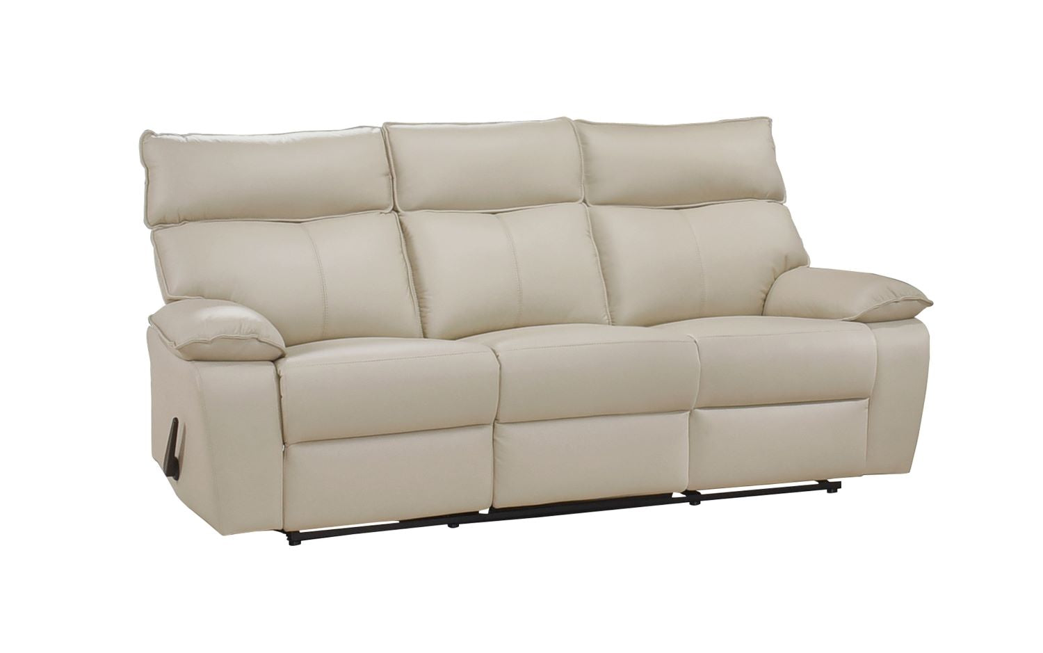 Kandra Top Grain Leather Manual Recliner Sofa Set with Lever 99087BEG