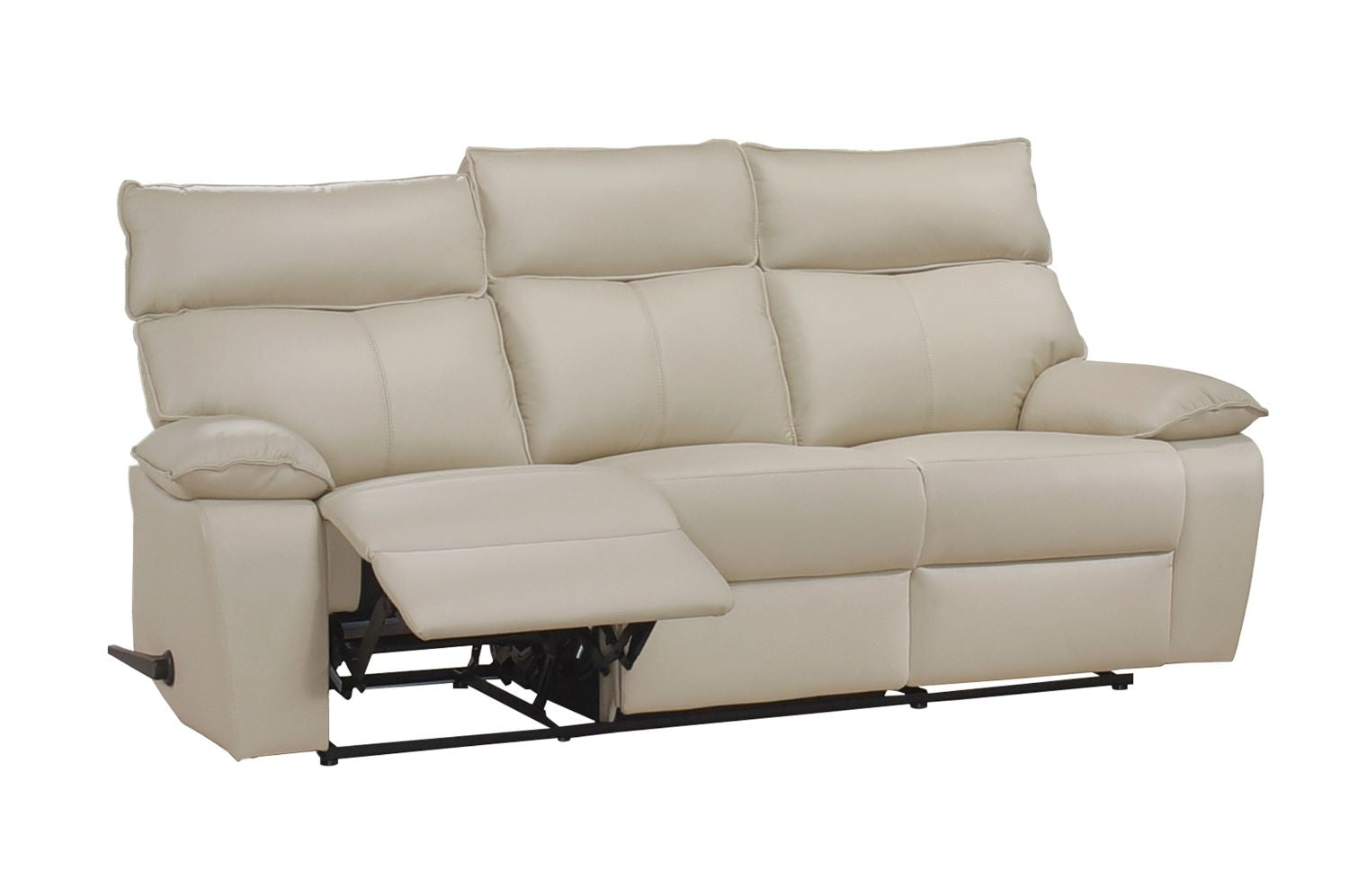 Kandra Top Grain Leather Manual Recliner Sofa Set with Lever 99087BEG