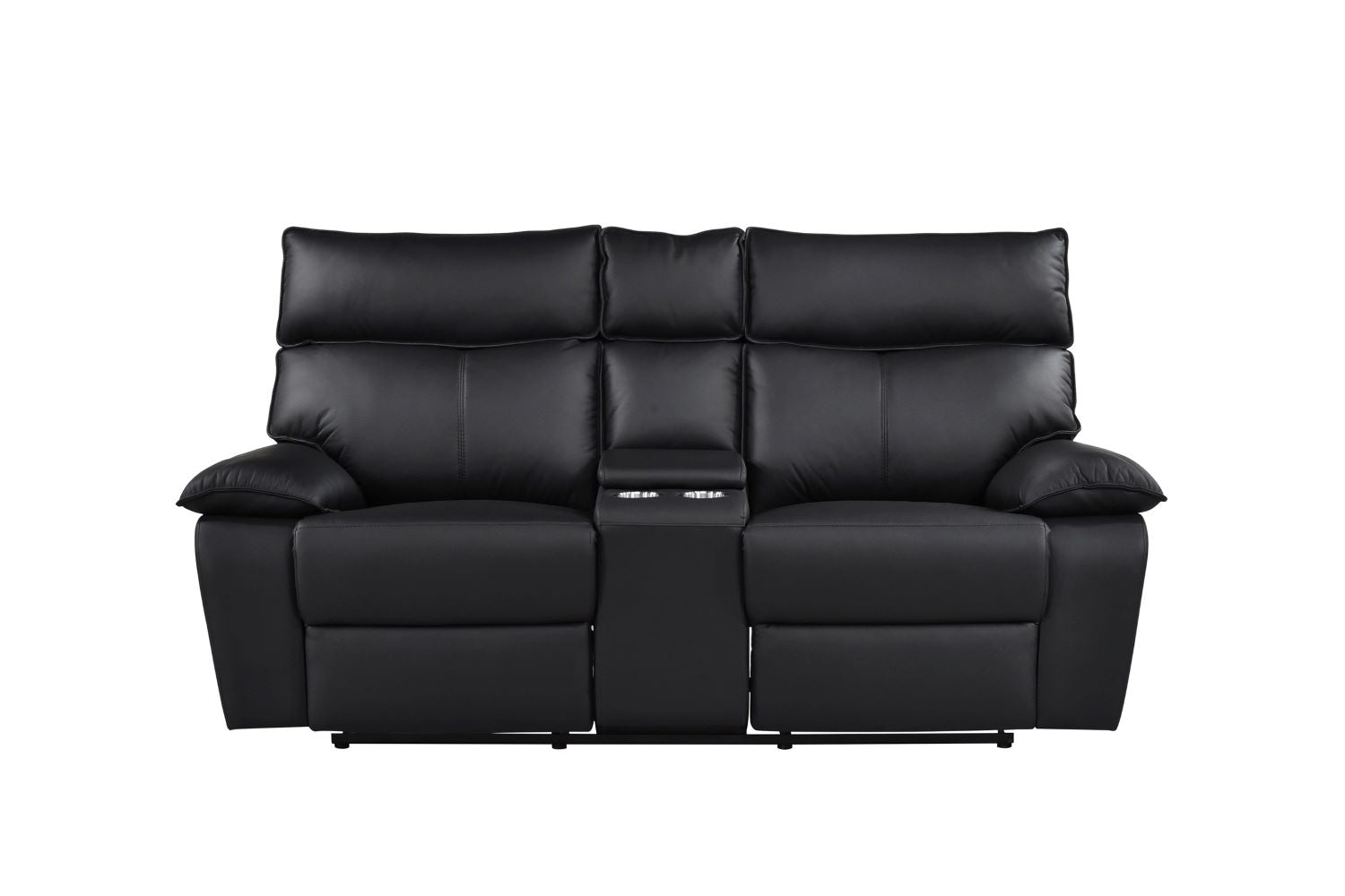 Kandra Top Grain Leather Manual Recliner Sofa Set with Lever 99087BLK