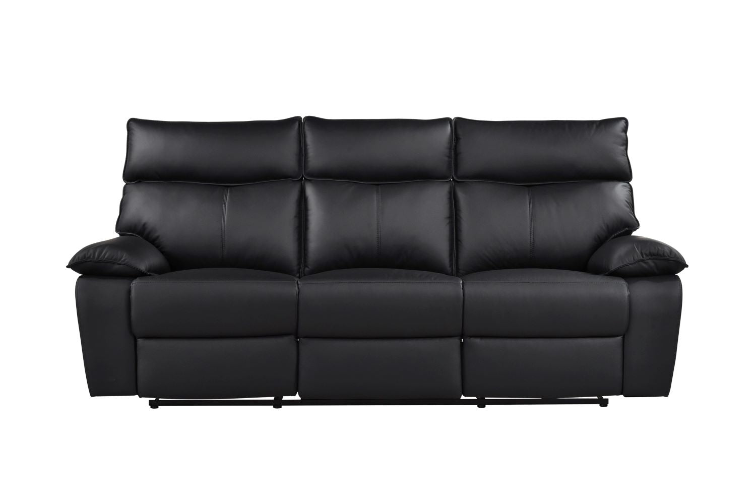 Kandra Top Grain Leather Manual Recliner Sofa Set with Lever 99087BLK