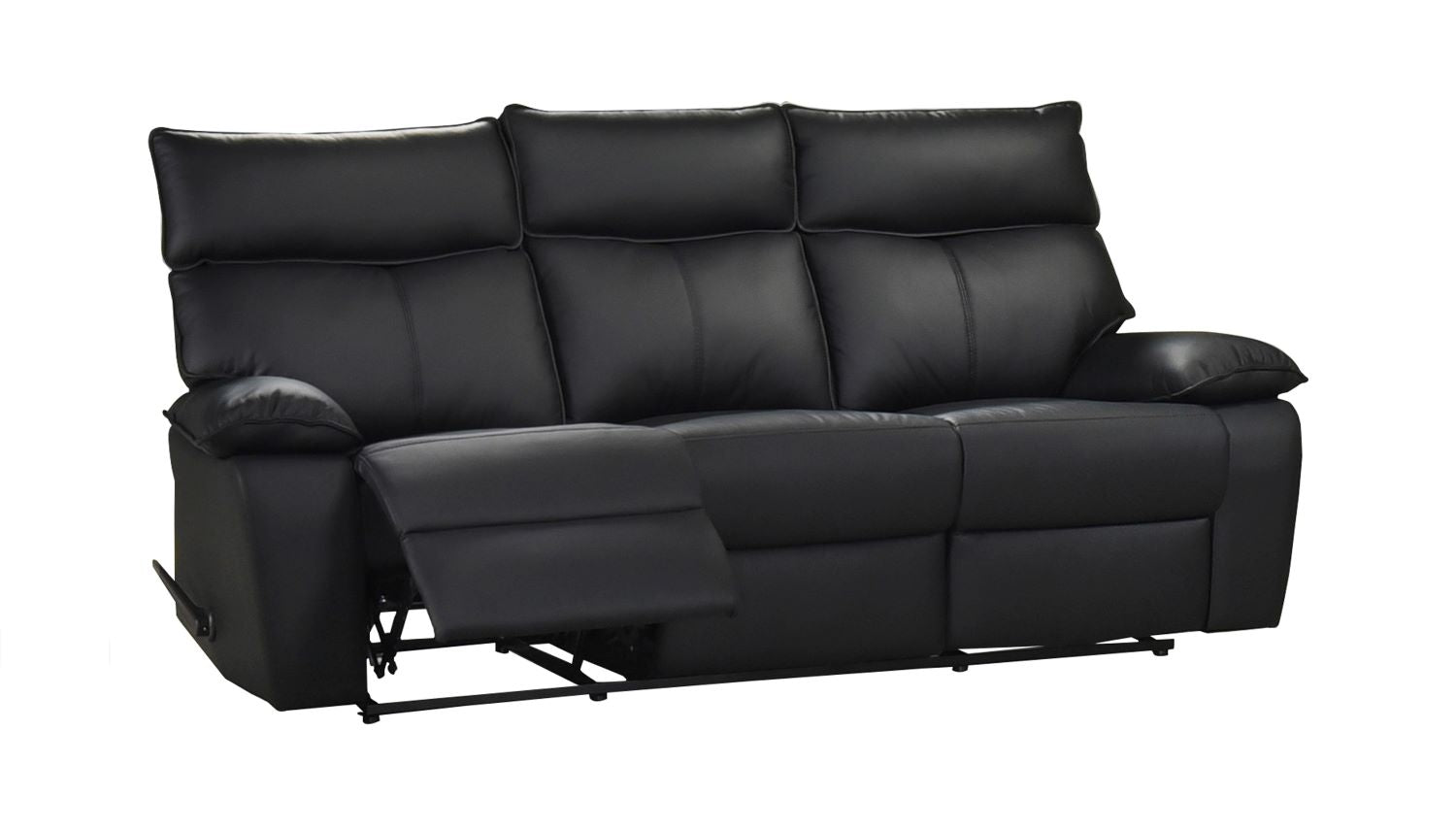 Kandra Top Grain Leather Manual Recliner Sofa Set with Lever 99087BLK