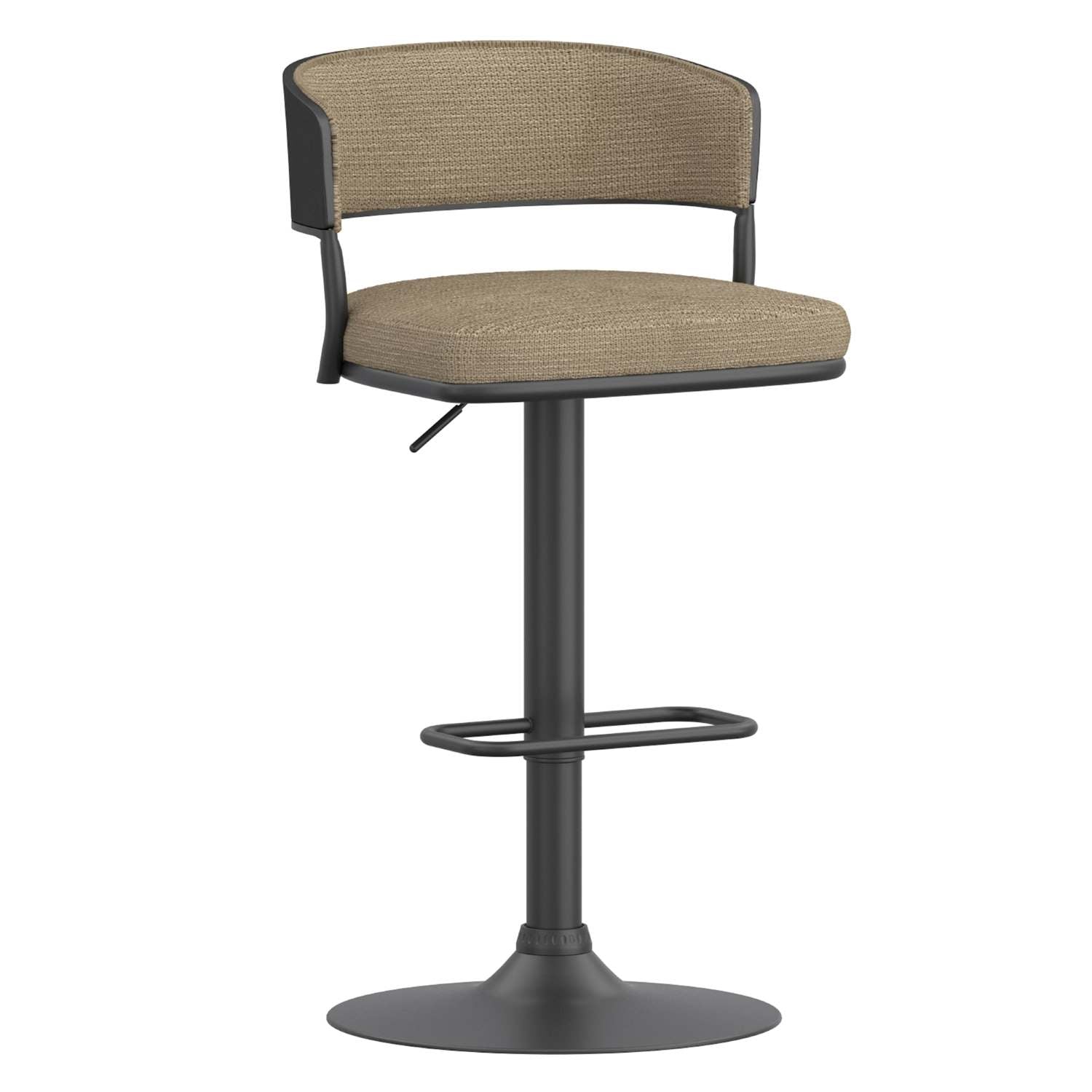 Kazan Adjustable Air-Lift Stool in Dark Beige 203-904DKB