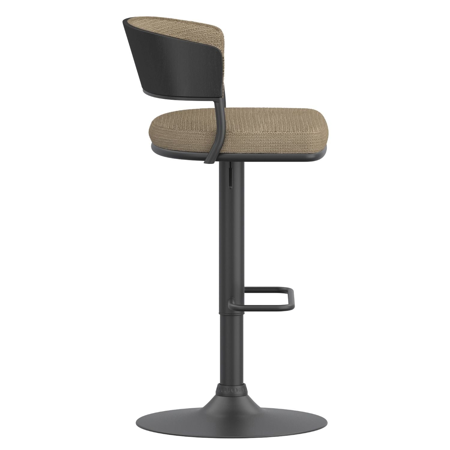 Kazan Adjustable Air-Lift Stool in Dark Beige 203-904DKB