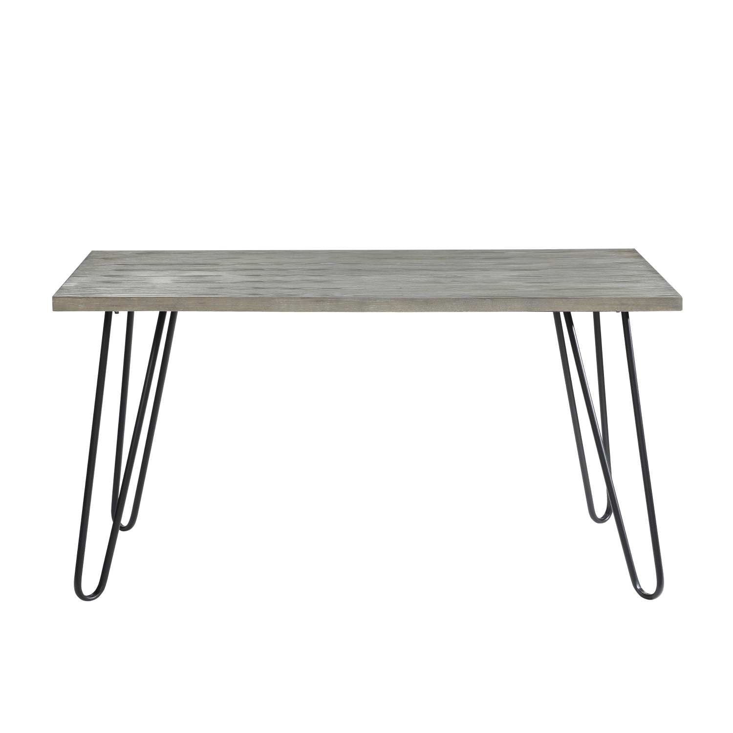 Keene Light Grey Dining Table with Black Metal Leg 5817