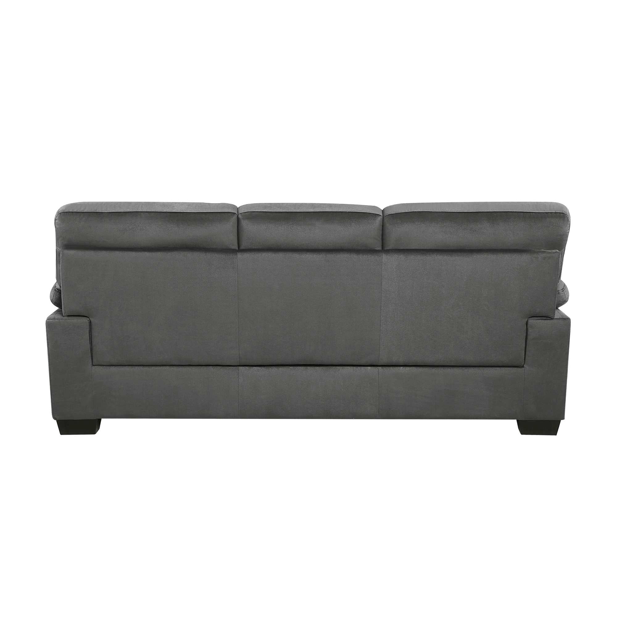 Keighly Fabric 3 PC Sofa Set Dark Grey 9328