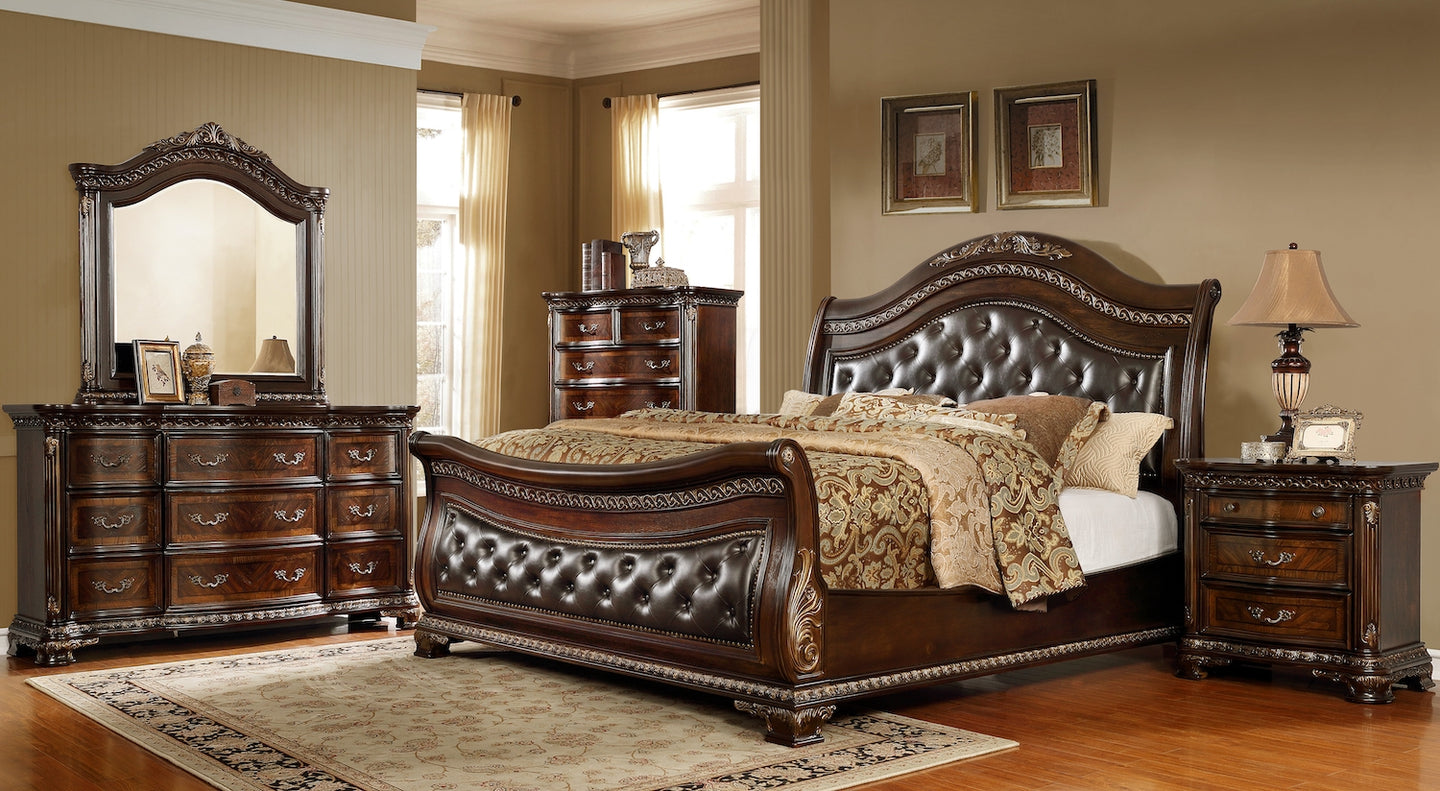King Arthur Solid Wood 8 PC Bedroom Set